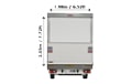 Luton Van with Mover in London - Back View Dimension Thumbnail