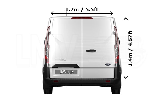 Medium Van with Mover in London - Back View Dimension