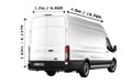 Extra Large Van with Mover in London - Back View Dimension Thumbnail