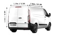 Medium Van with Mover in London - Back View Dimension Thumbnail
