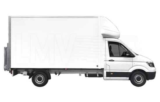 Luton Van with Mover in London - Side View