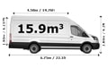 Extra Large Van with Mover in London - Side View Dimension Thumbnail