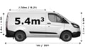 Medium Van with Mover in London - Side View Dimension Thumbnail